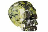 Realistic, Polished Yellow Turquoise Jasper Skull #116466-2